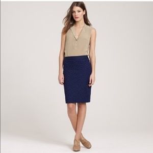 J Crew No. 2 Pencil Skirt, 10, Navy